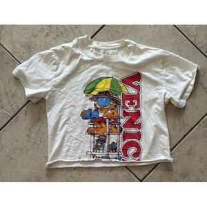 Mighty Fine Garfield Graphic crop tee size XS